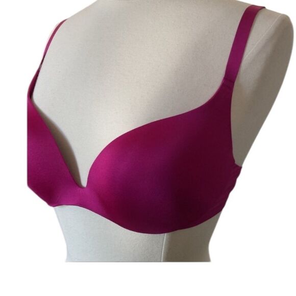 Wacoal Strapless Bra 36C Vibrant Pink Underwire Padded - Picture 1 of 10